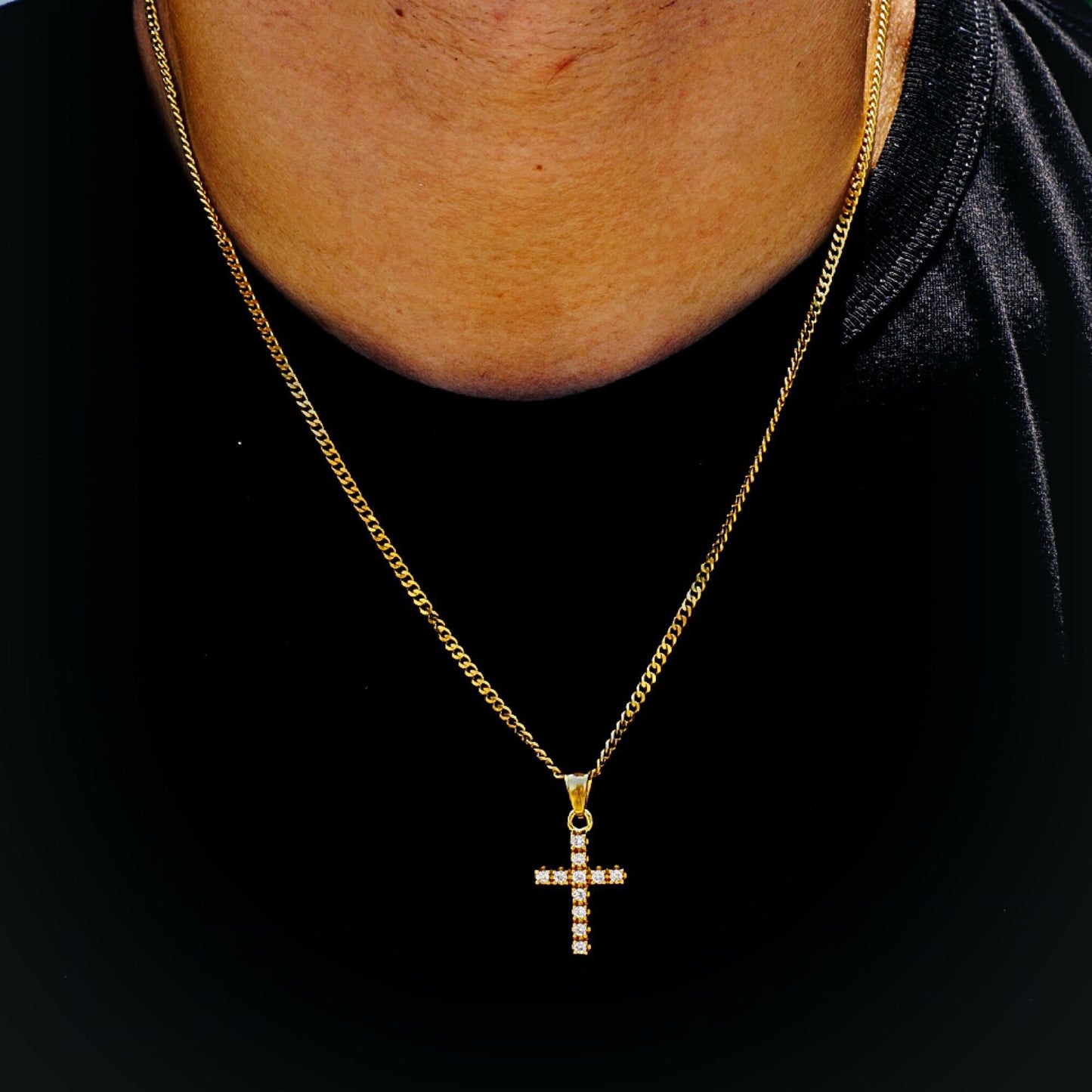 TIP CROSS Steel Micro Necklace
