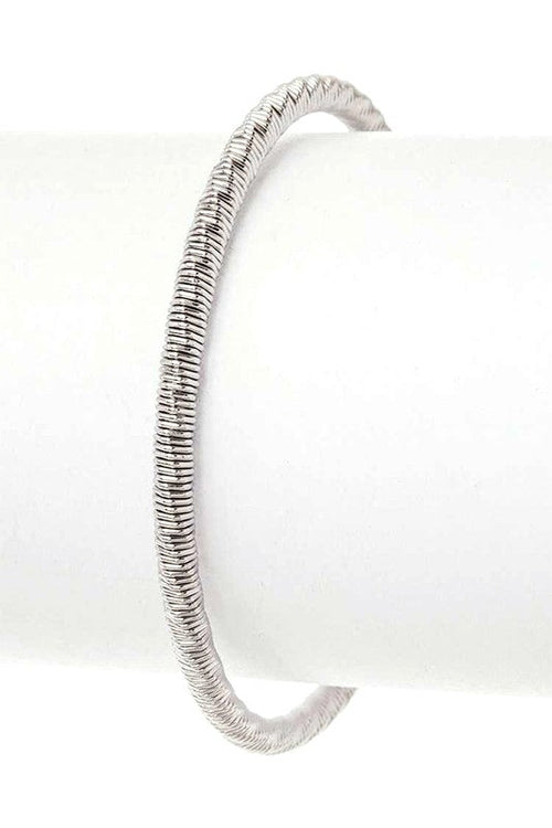 Textured Stainless Steel Adjustable Cuff Bangle