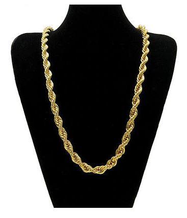 14K Yellow Gold Solid Brass Classic Chain