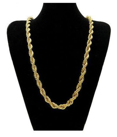 14K Yellow Gold Solid Brass Classic Chain